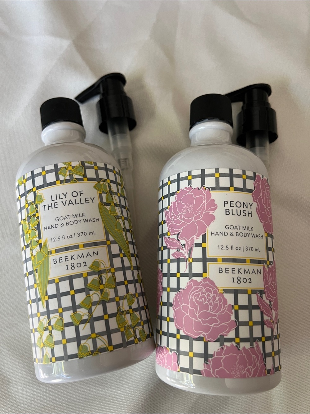 Beekman 1802 Peony Blush & Lily of the Valley Hand & Body Washes - Brand New !